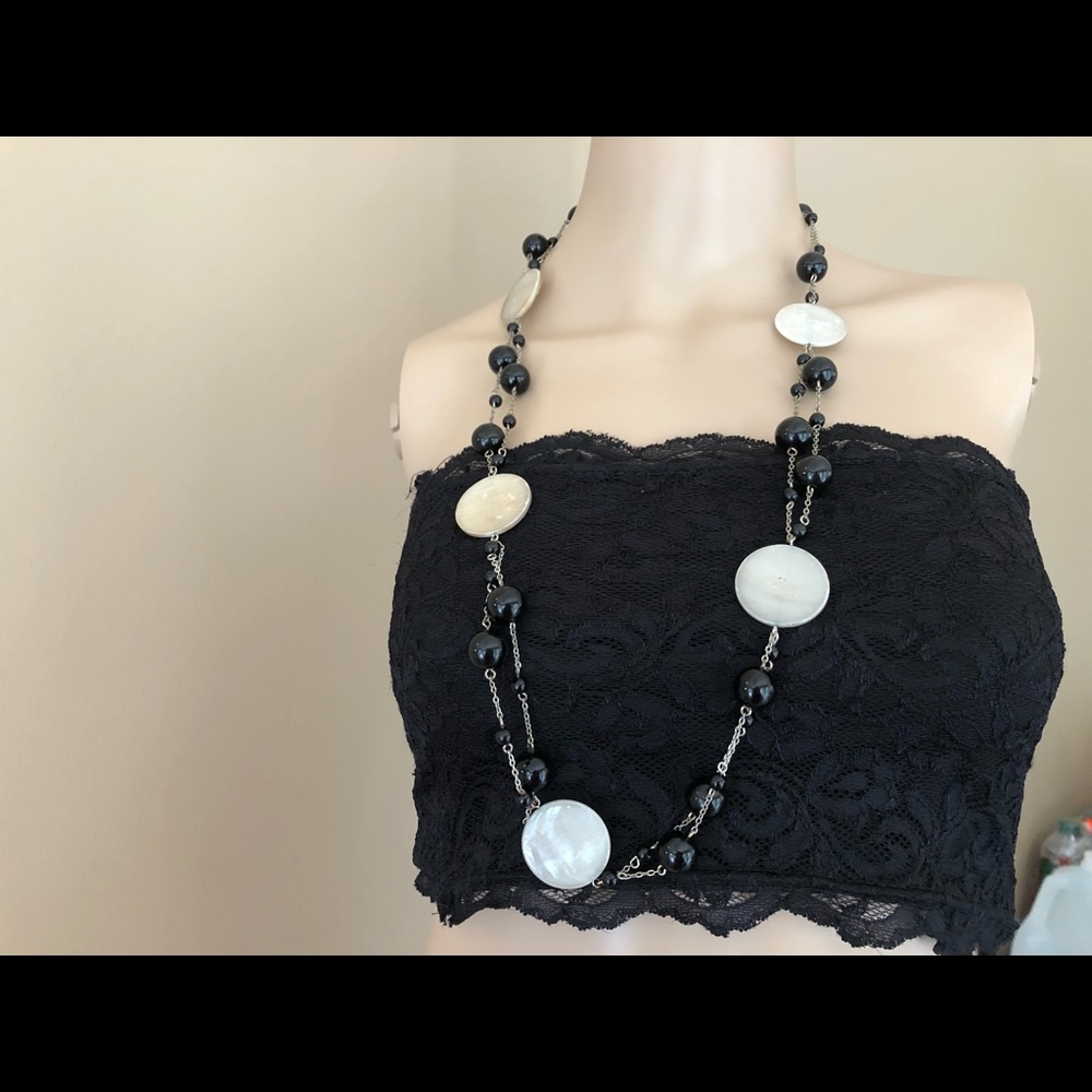 Loft double strand beaded necklace